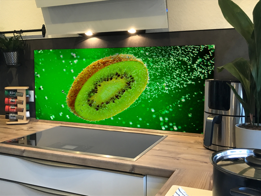 Spritzschutz Küche Hartschaumplatte Kiwi Splash