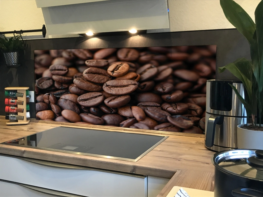 Spritzschutz Küche Hartschaumplatte Kaffeebohnen
