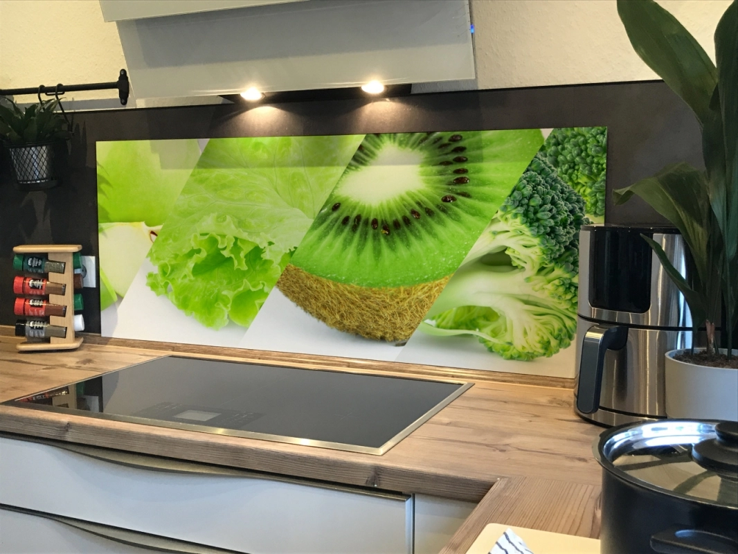 Spritzschutz Küche Hartschaumplatte Grüne Obst Gemüse