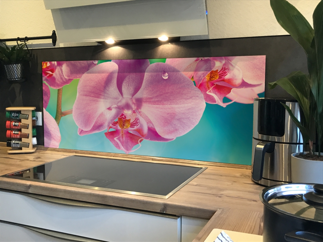 Spritzschutz Küche Acrylglas Orchidee