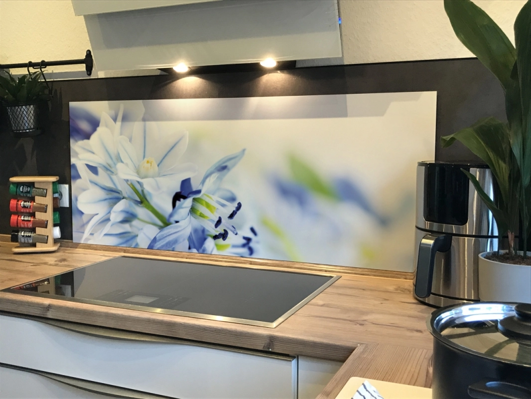 Spritzschutz Küche Hartschaumplatte Blumen