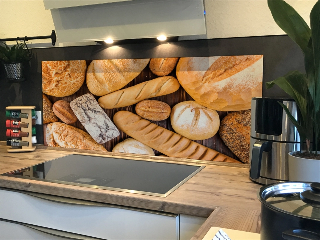 Spritzschutz Küche Hartschaumplatte Brotsorten