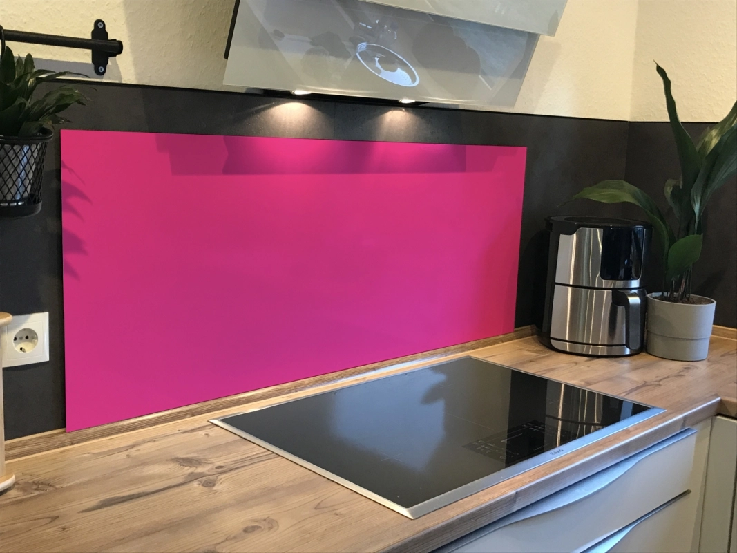Spritzschutz Küche Hartschaumplatte Einfarbig Magenta