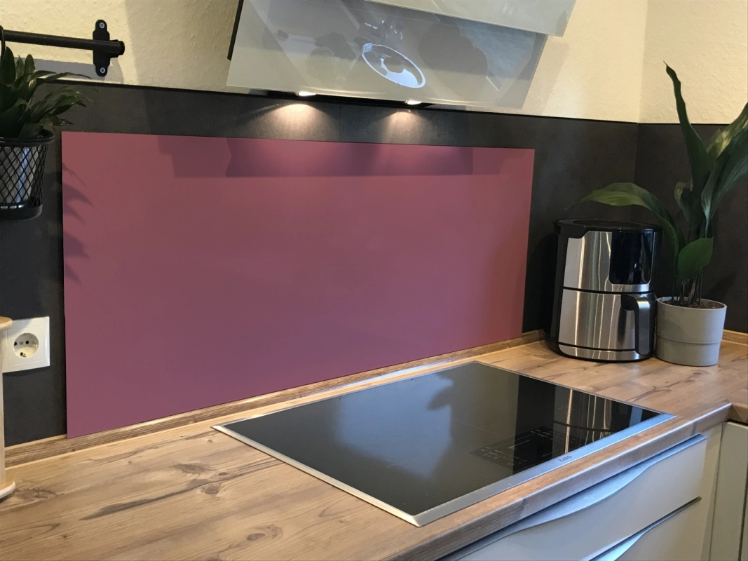 Spritzschutz Küche Acrylglas Einfarbig Purpurrot