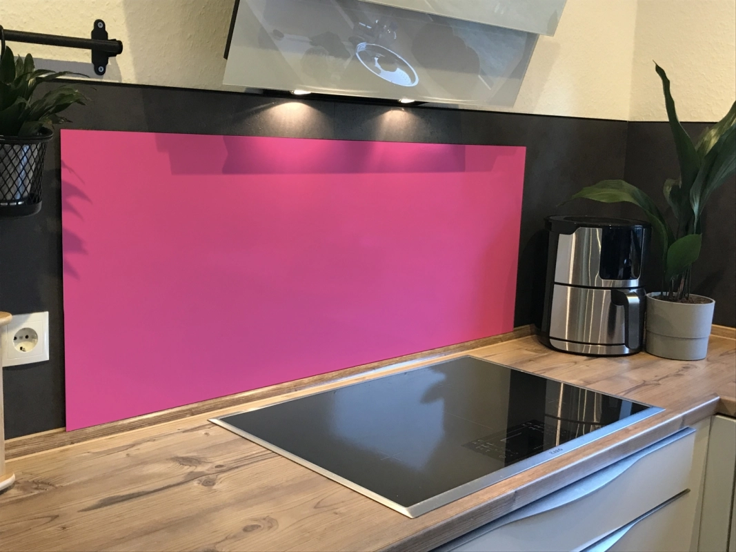 Spritzschutz Küche Hartschaumplatte Einfarbig Violettpink
