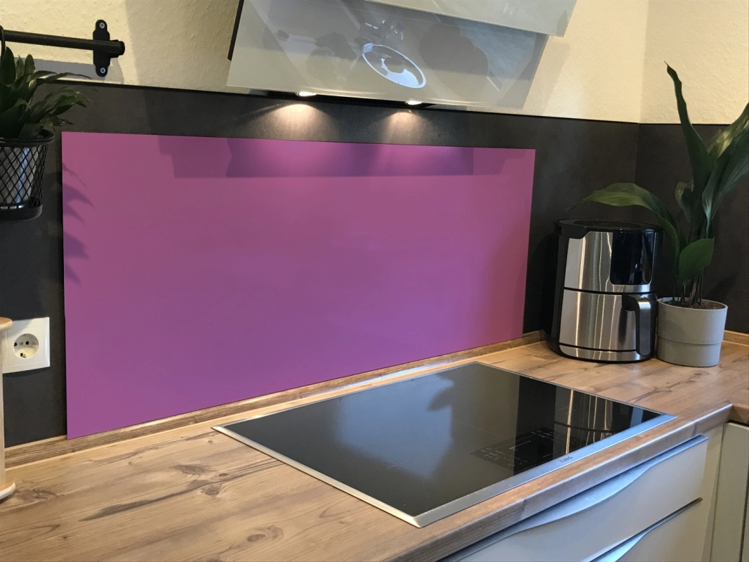Spritzschutz Küche Hartschaumplatte Einfarbig Magenta