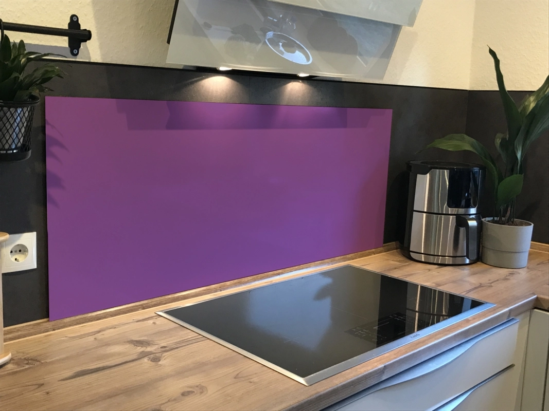 Spritzschutz Küche Hartschaumplatte Einfarbig Orchidee Violett