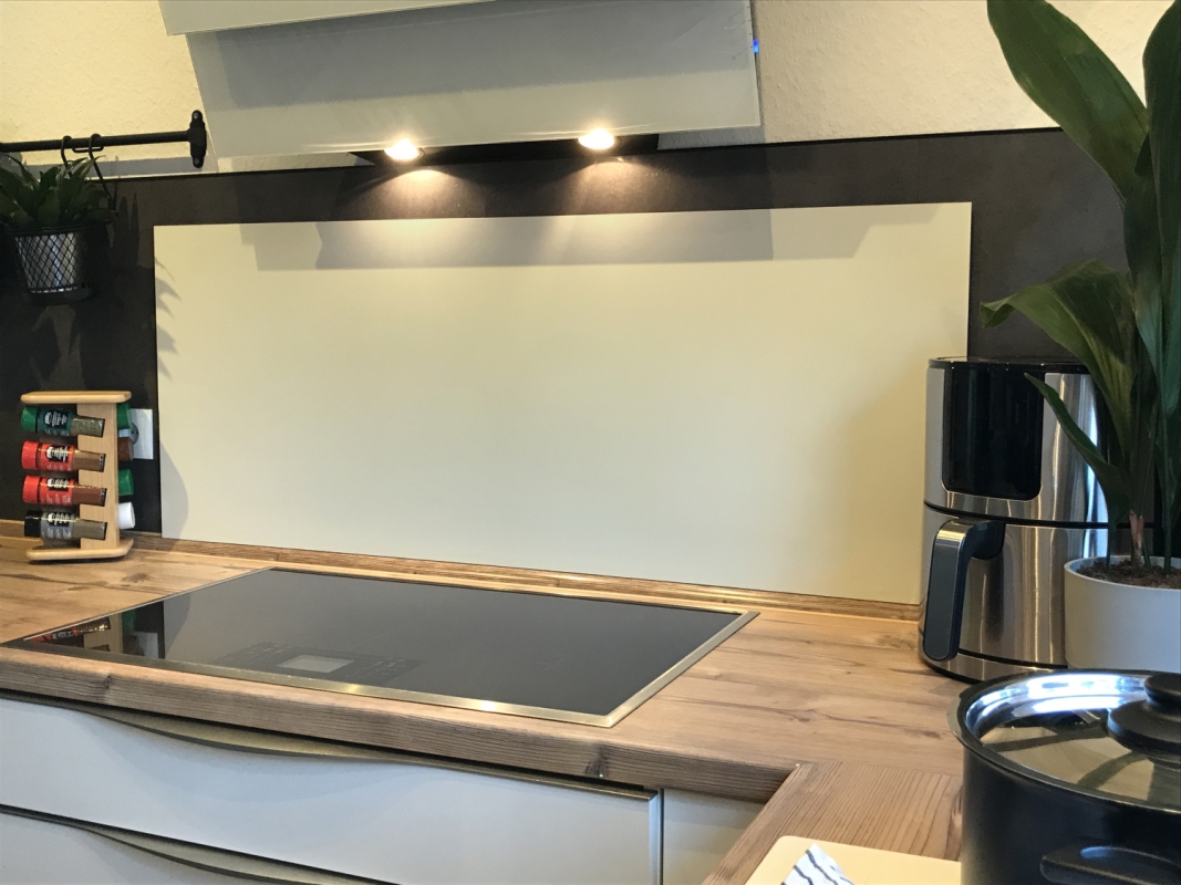 Spritzschutz Küche Einfarbig Perlweiß