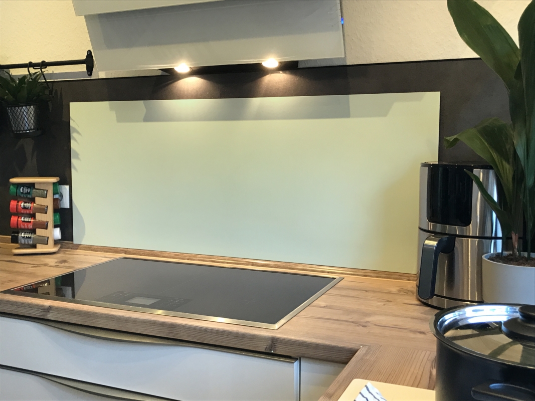 Spritzschutz Küche Einfarbig Pastell Grün