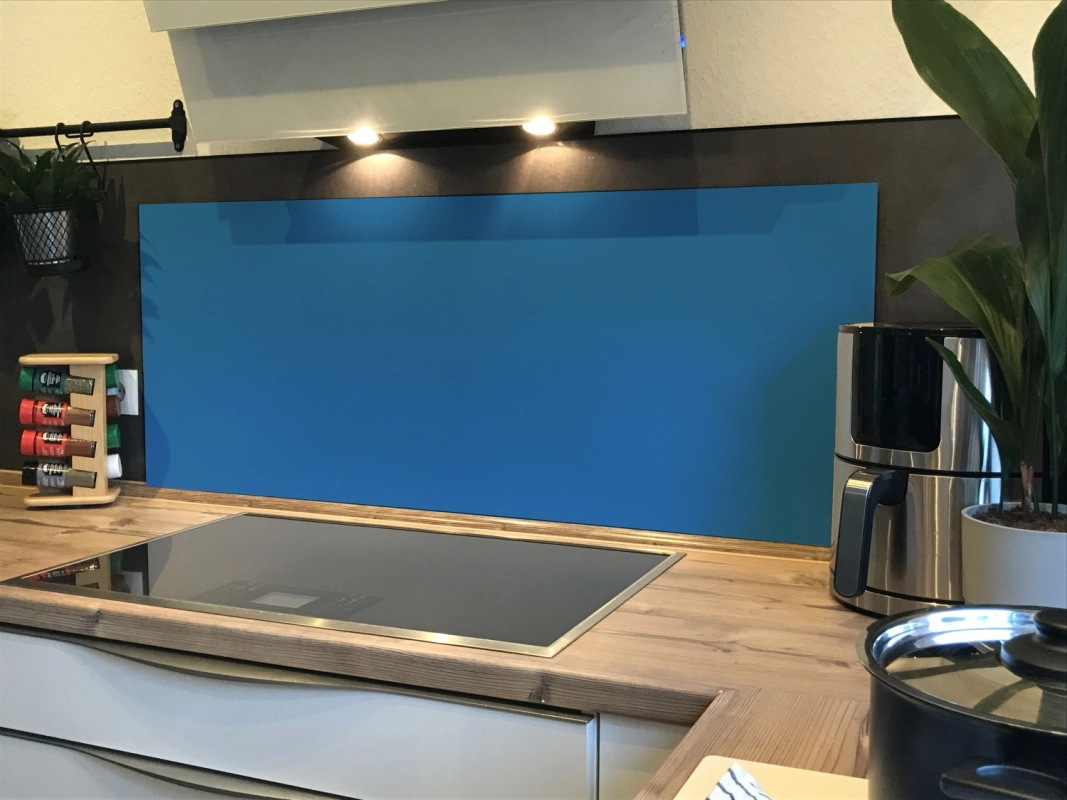 Spritzschutz Küche Hartschaumplatte Einfarbig Warm Blau