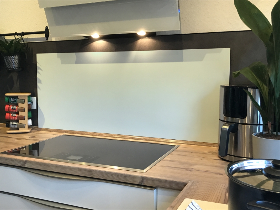 Spritzschutz Küche Acrylglas Einfarbig Pastell Cyanblau