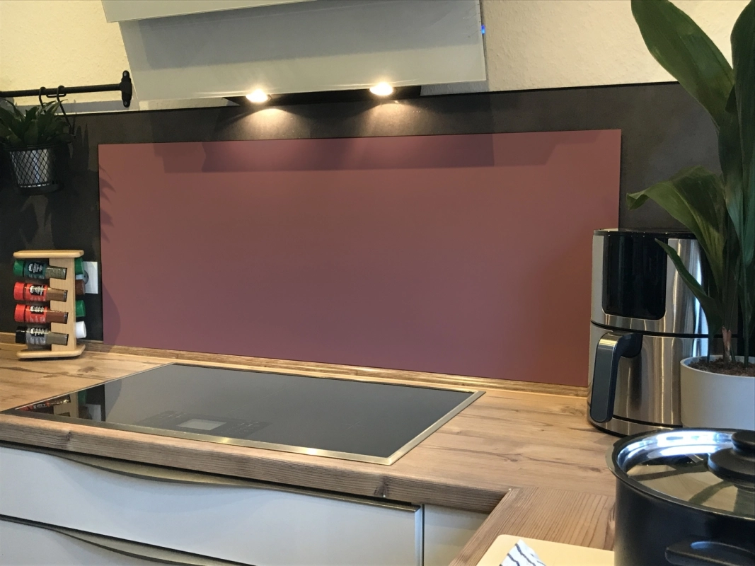 Spritzschutz Küche Hartschaumplatte Einfarbig Pinkbraun