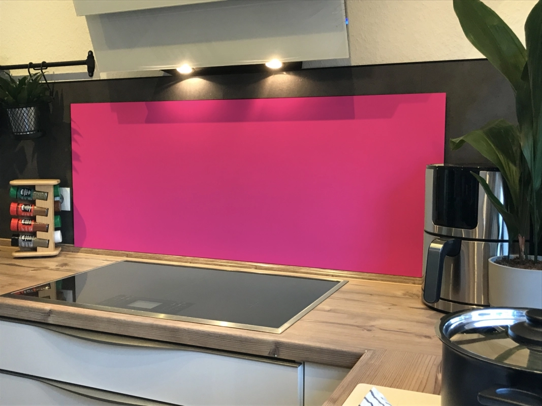 Spritzschutz Küche Hartschaumplatte Einfarbig Violettpink