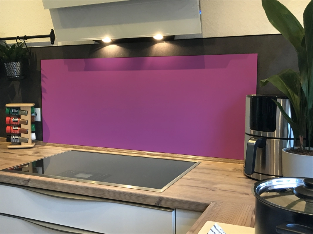 Spritzschutz Küche Hartschaumplatte Einfarbig Hell Magenta