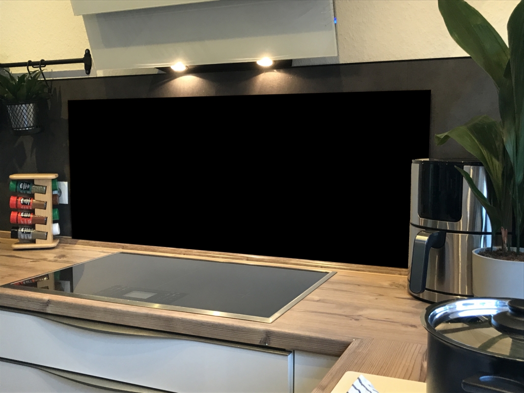 Spritzschutz Küche Einfarbig Schwarz