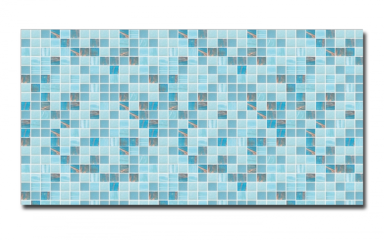 Spritzschutz Küche Glasmosaik Blau