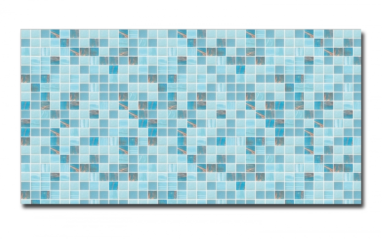 Spritzschutz Küche Hartschaumplatte Glasmosaik Blau