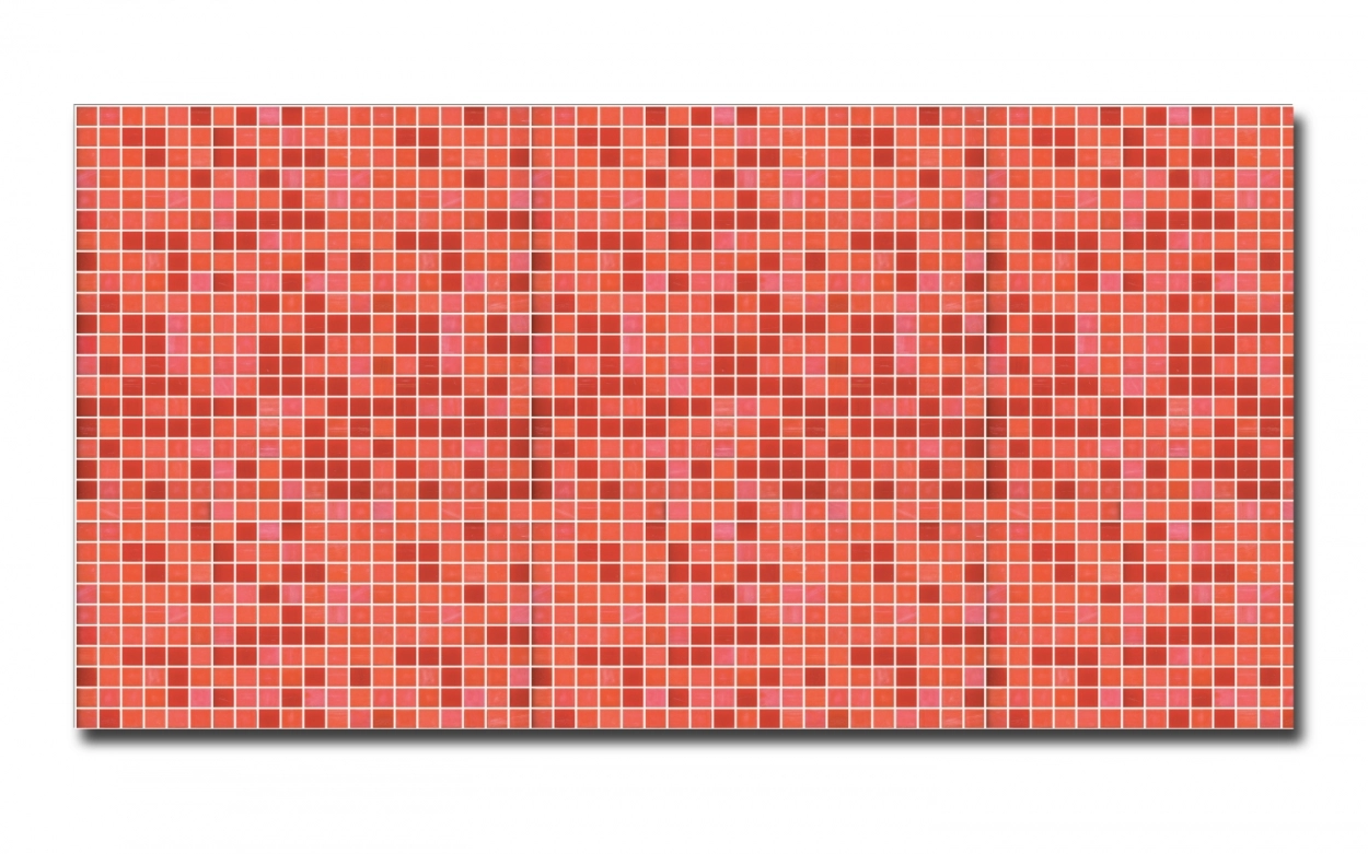 Spritzschutz Küche Hartschaumplatte Rotorange Mosaik