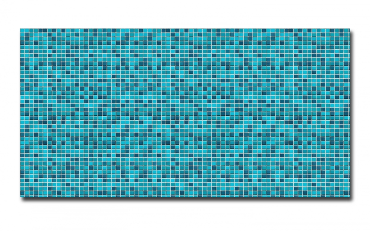 Spritzschutz Küche Aluverbund Keramik Mosaik Blau