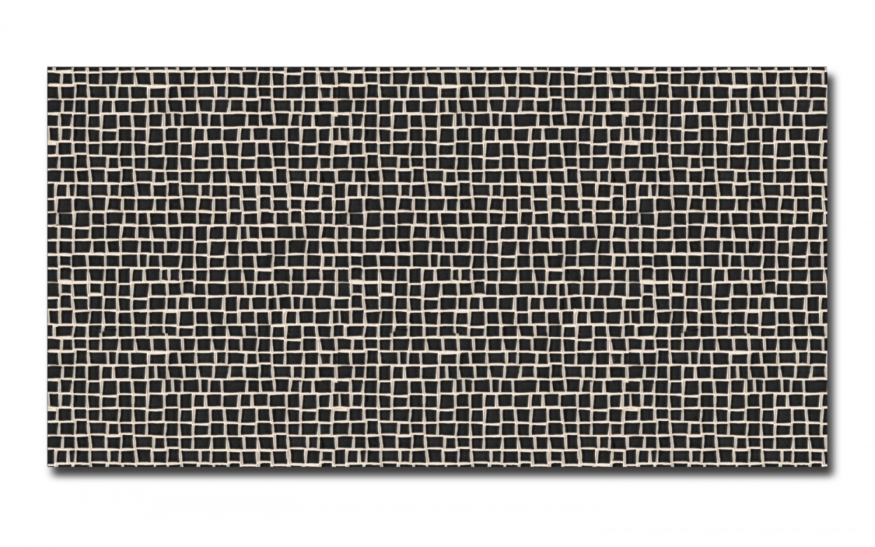 Spritzschutz Küche Hartschaumplatte Schwarz Aborigine Mosaik