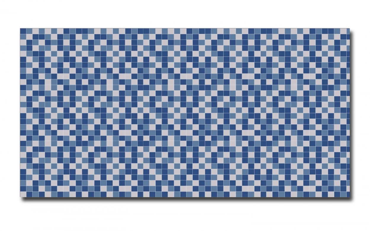 Spritzschutz Küche Acrylglas Mosaik Karo Blau