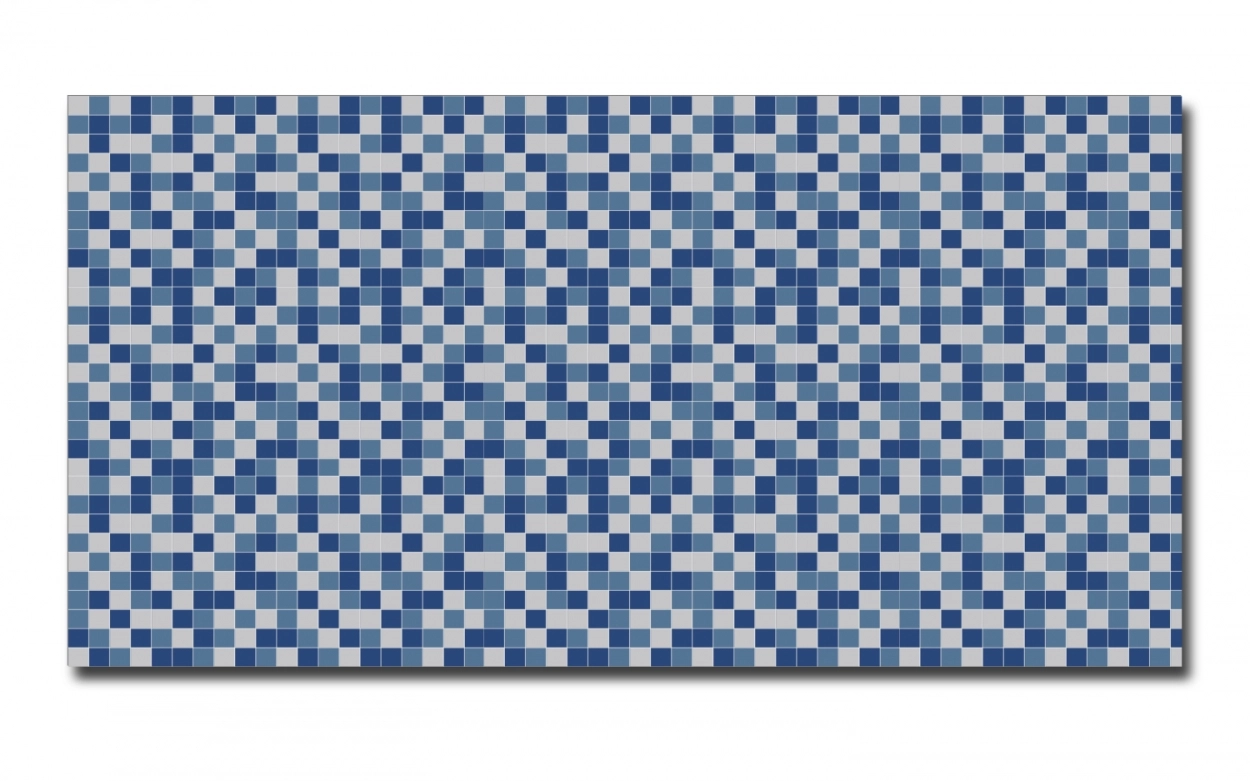 Spritzschutz Küche Acrylglas Blaue Mosaiksteine