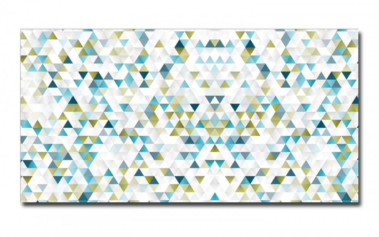 Spritzschutz Küche Hartschaumplatte Dreieck Mosaik Mint Blau