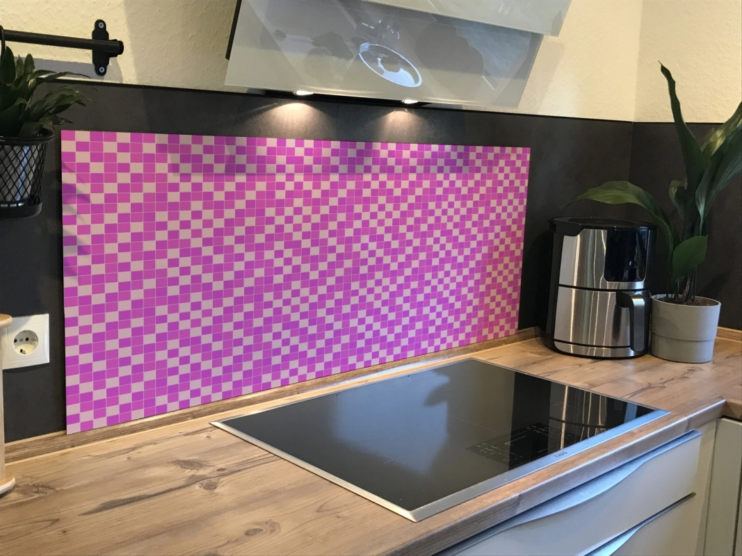 Spritzschutz Küche Acrylglas Pink Lila Mosaik
