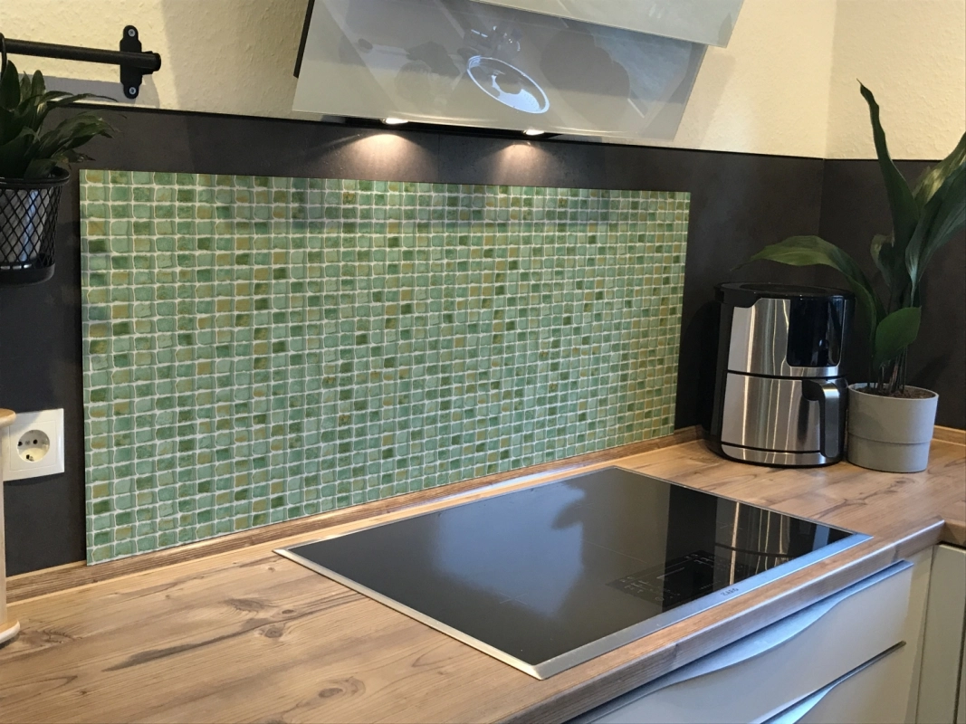 Spritzschutz Küche Hartschaumplatte Renaissance Mosaik Grün