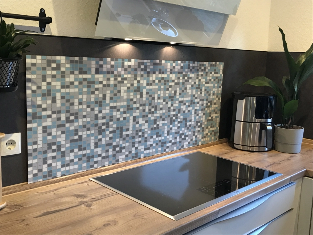 Spritzschutz Küche Hartschaumplatte Mosaik Fliesen Optik