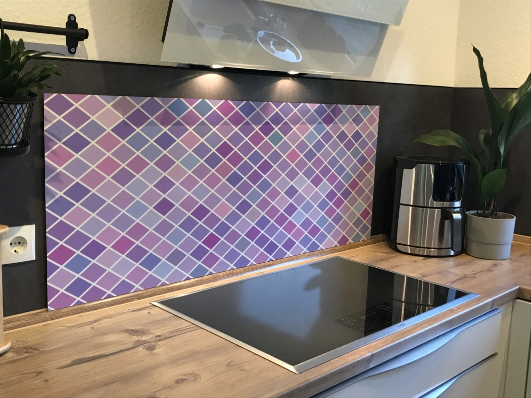 Spritzschutz Küche Acrylglas Dreieck Mosaik Kunst