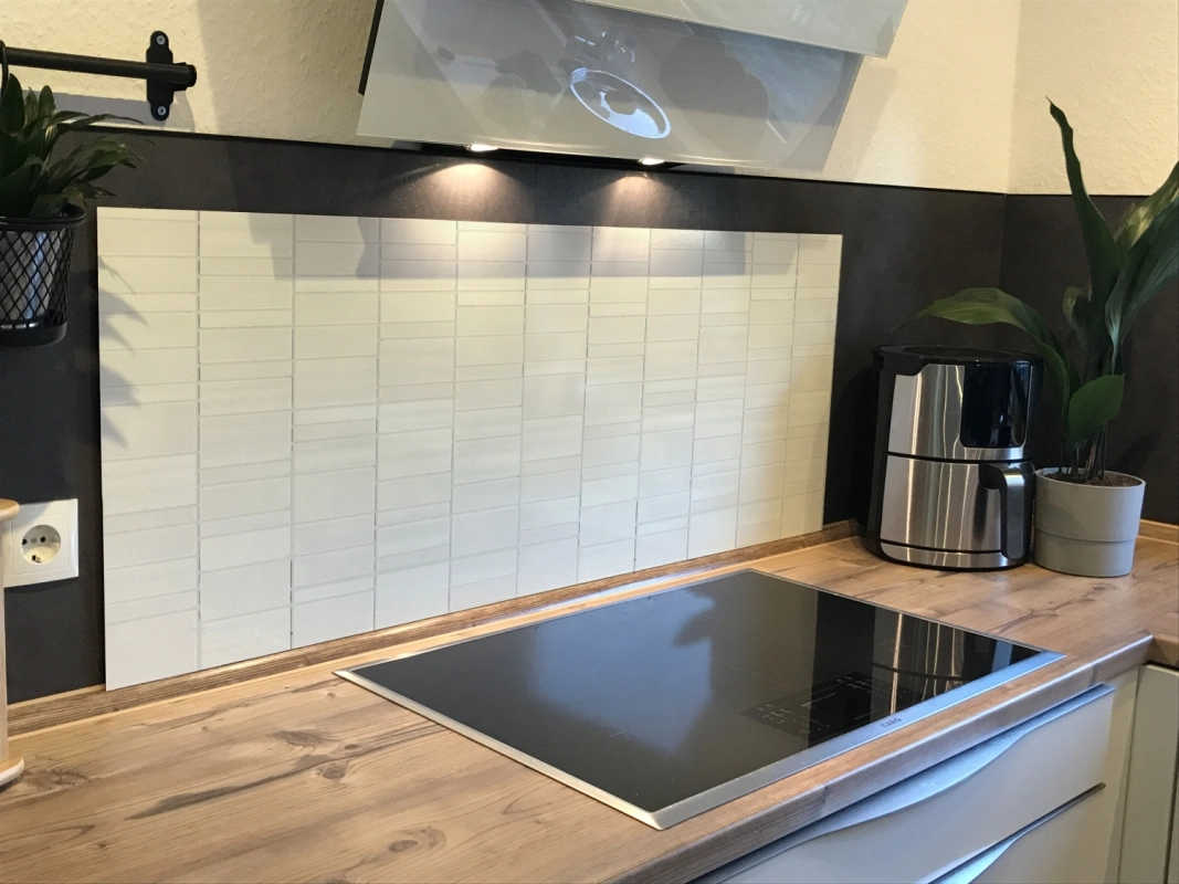Spritzschutz Küche Hartschaumplatte Mosaik Marmor Schwarz