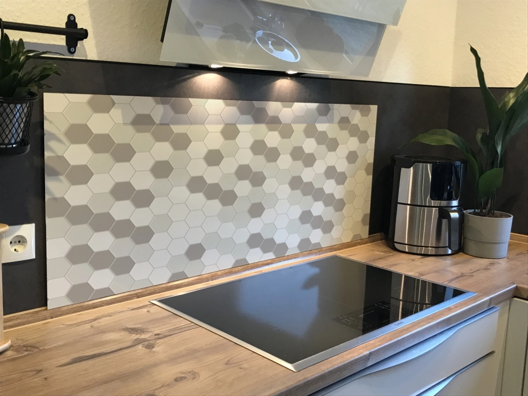 Spritzschutz Küche Acrylglas Pyramiden Mosaik