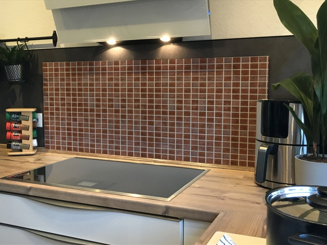 Spritzschutz Küche Aluverbund Antike Keramik Mosaik