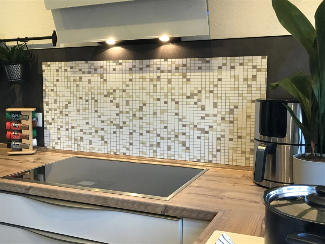 Spritzschutz Küche Hartschaumplatte Mosaik Muster