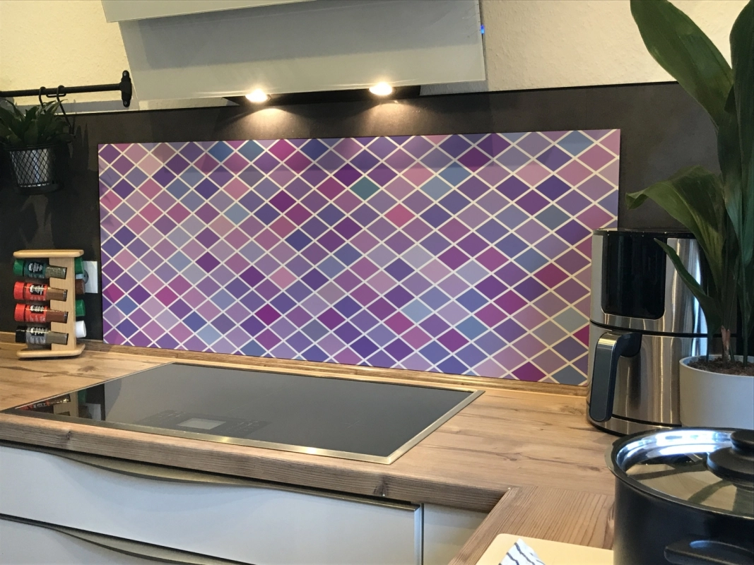Spritzschutz Küche Acrylglas Dreieck Mosaik Kunst