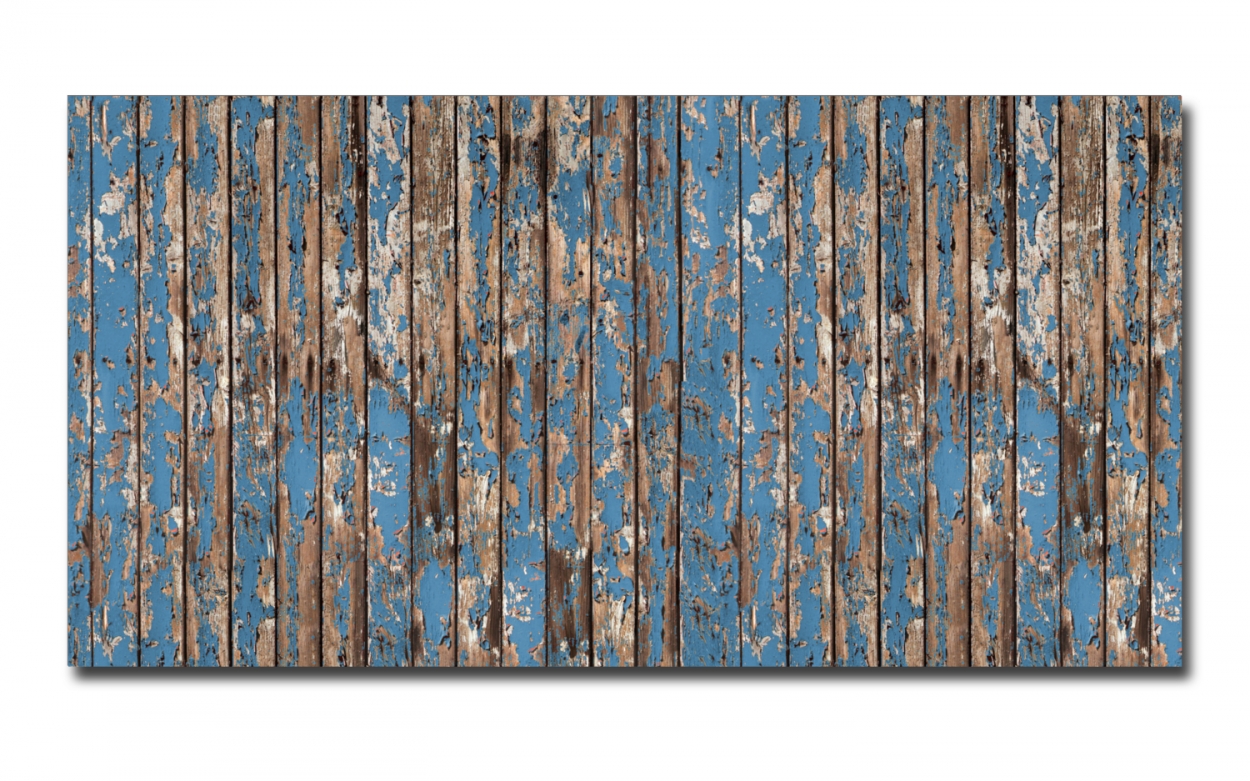 Spritzschutz Küche Acrylglas Abgenutzte Holzbalken Blau