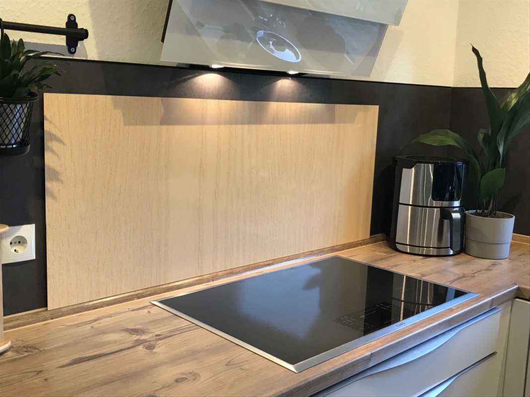 Spritzschutz Küche Acrylglas Buchenholz