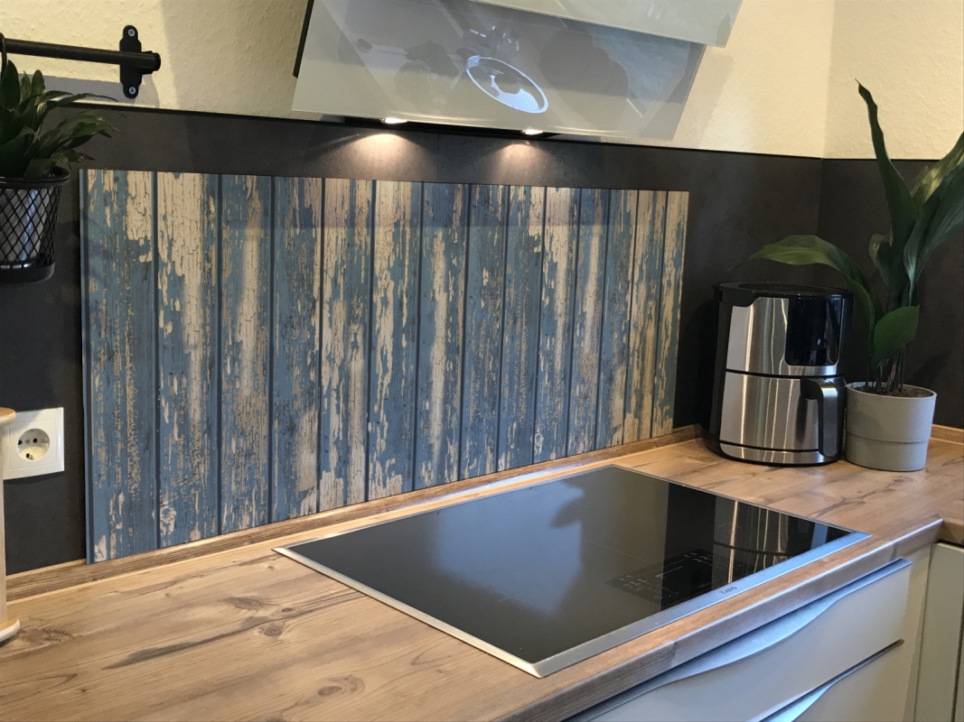Spritzschutz Küche Acrylglas Abgenutztes Holz
