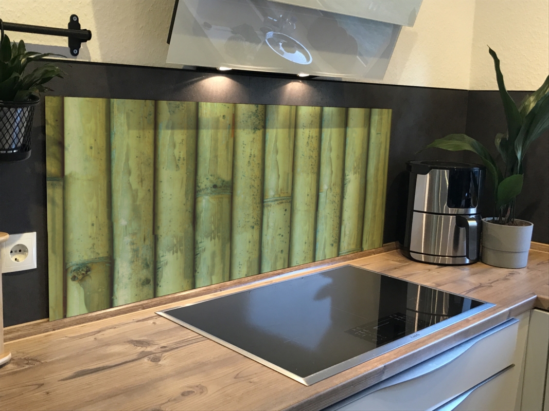 Spritzschutz Küche Acrylglas Bambus
