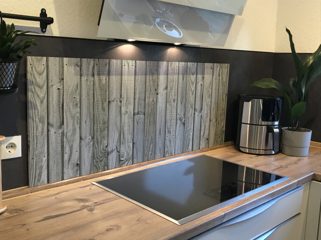 Spritzschutz Küche Acrylglas Rustikal Silberholz