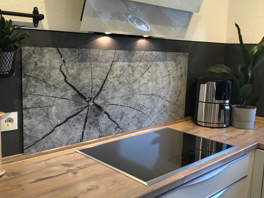 Spritzschutz Küche Acrylglas Holzoptik