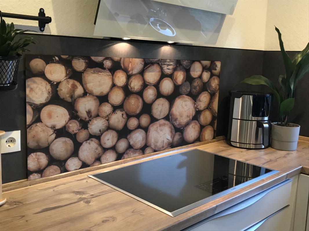 Spritzschutz Küche Acrylglas Holzoptik