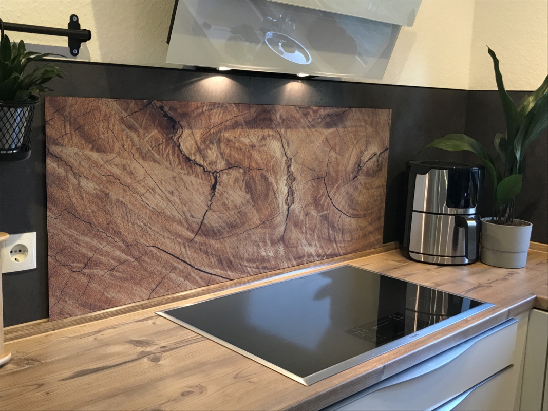 Spritzschutz Küche Acrylglas Holzoptik