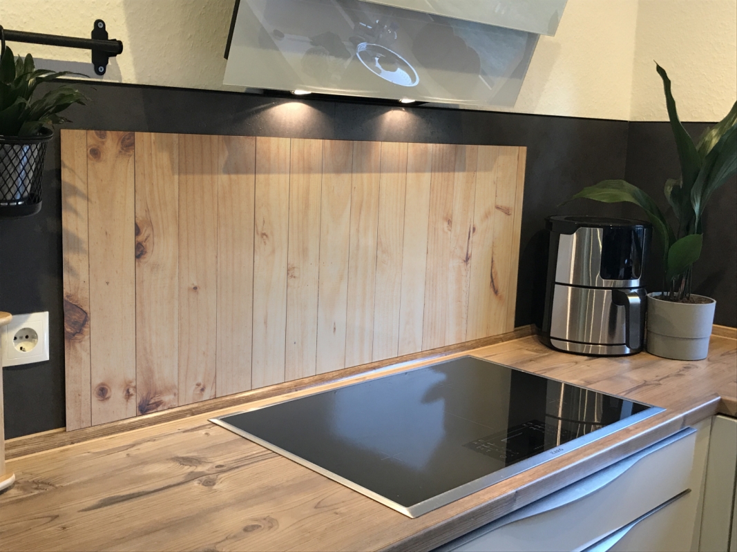 Spritzschutz Küche Acrylglas Holzoptik