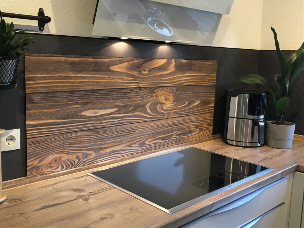 Spritzschutz Küche Acrylglas Holzoptik