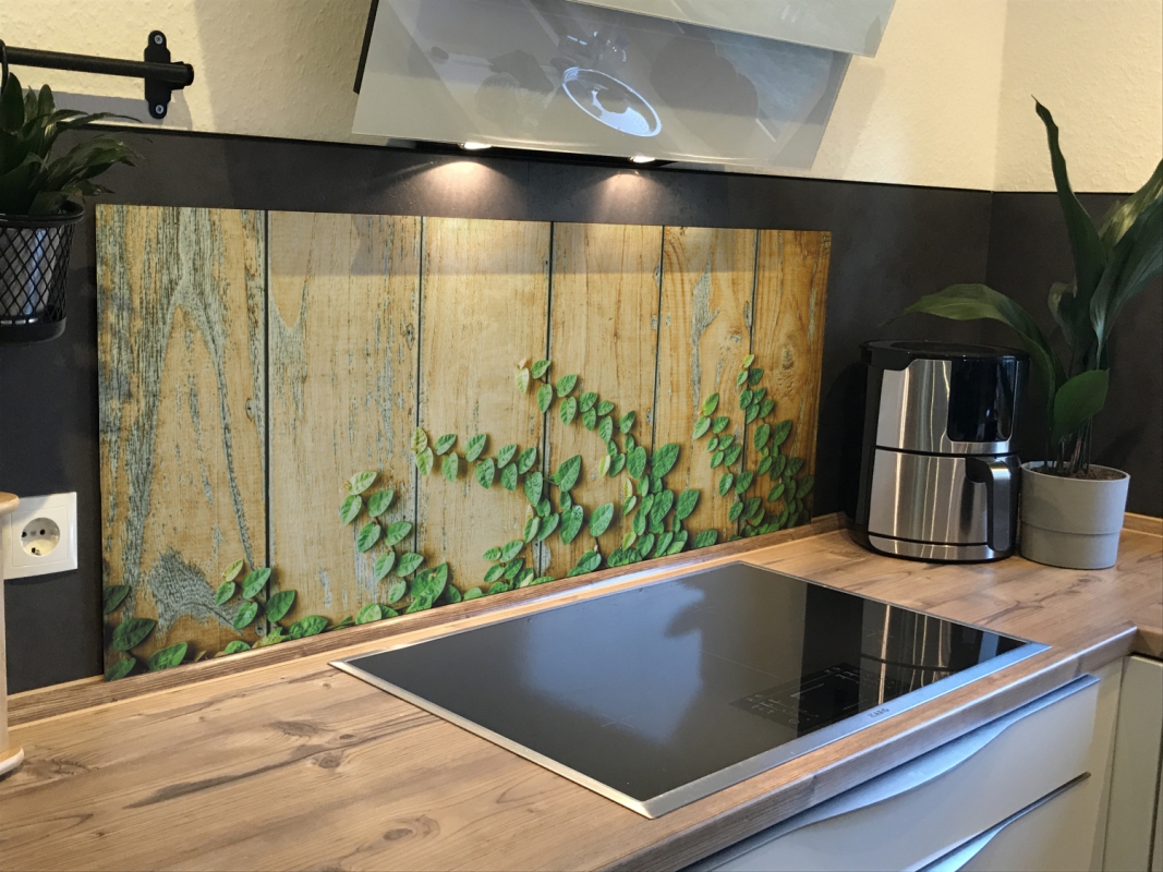 Spritzschutz Küche Acrylglas Holzoptik