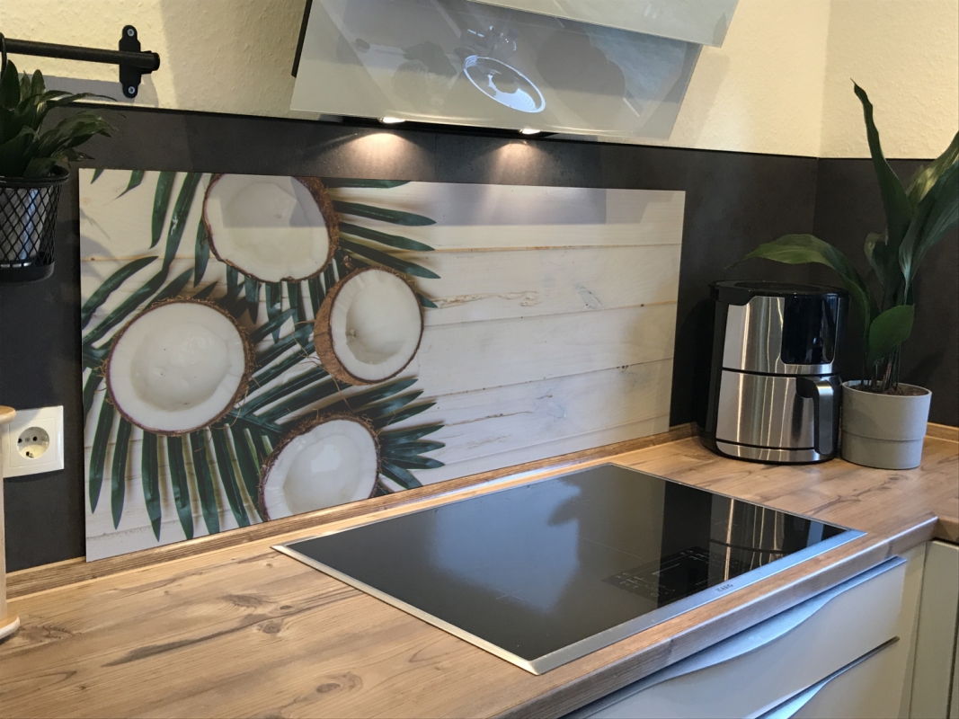 Spritzschutz Küche Acrylglas Holzoptik
