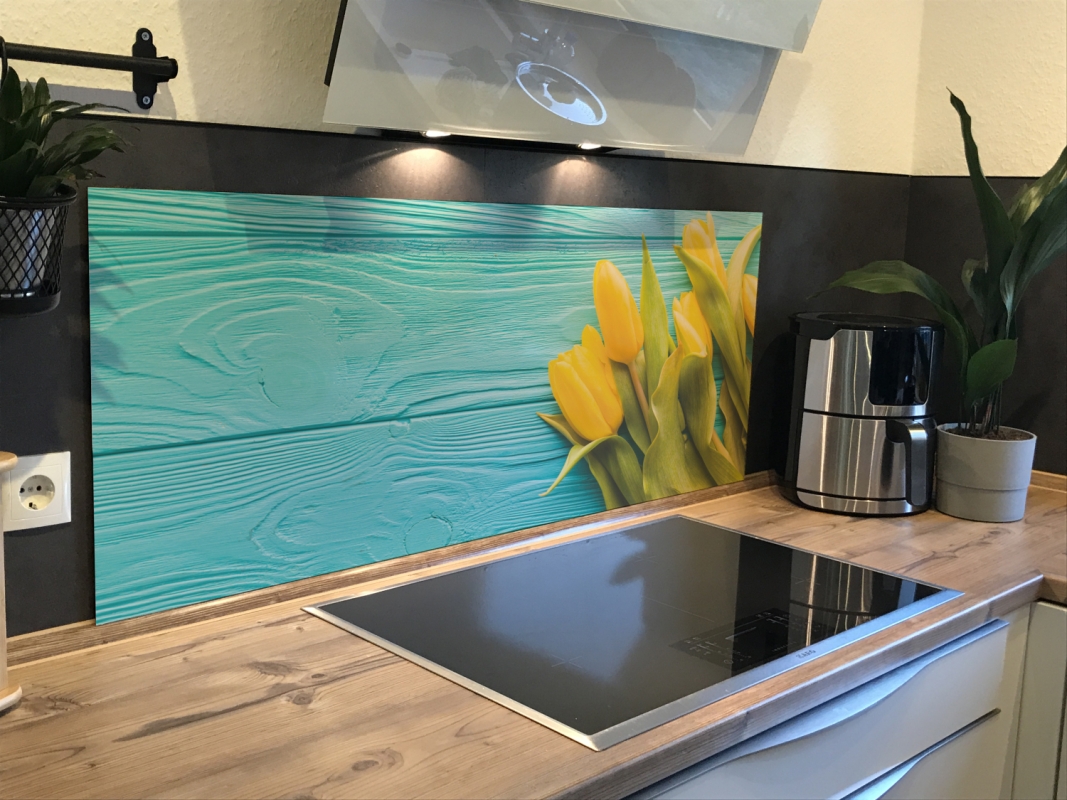 Spritzschutz Küche Acrylglas Holzoptik