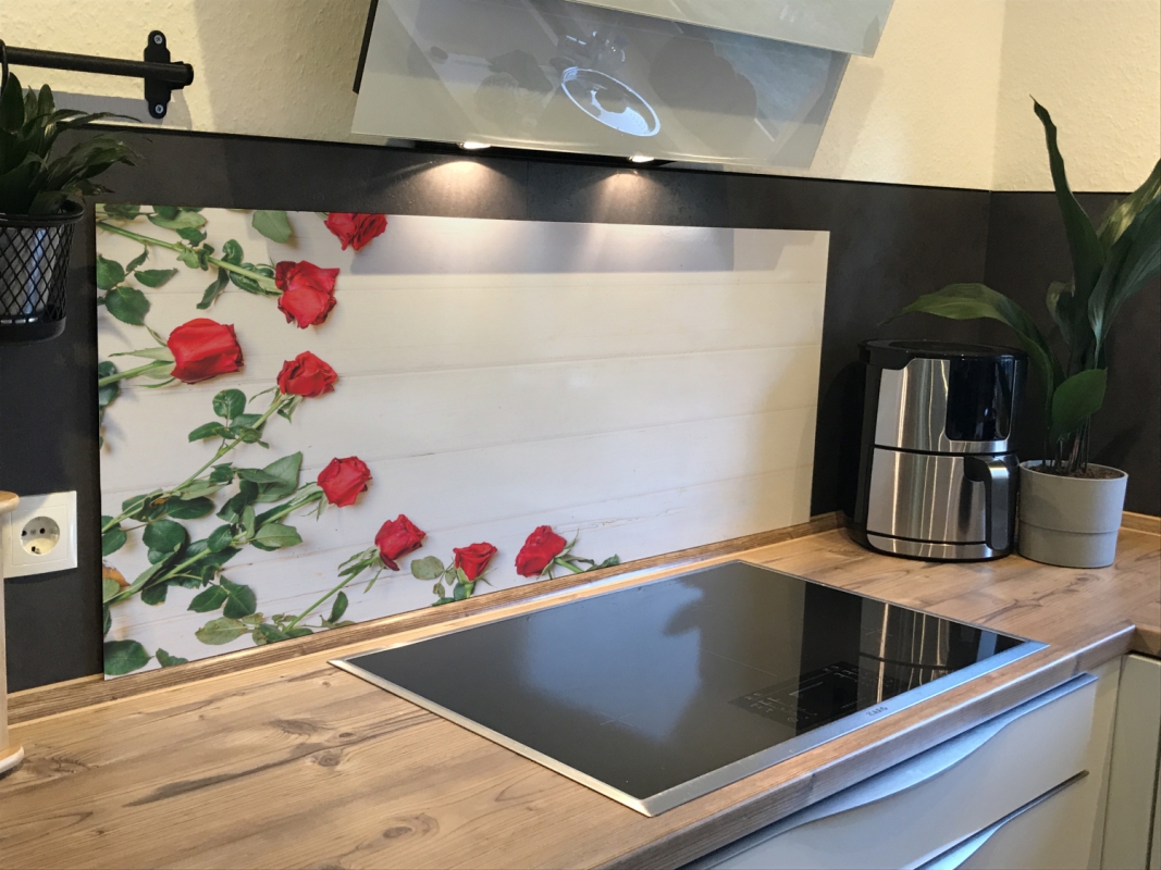 Spritzschutz Küche Acrylglas Holzoptik